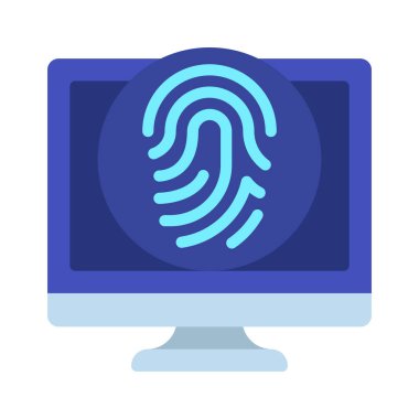 Bilgisayar Başparmak Yazdırma simgesi, vektör illüstrasyonu 