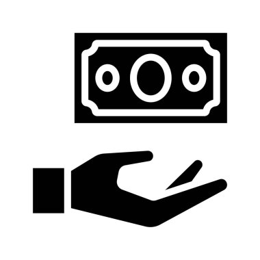 Para simgesi, vektör illüstrasyonu basit tasarım