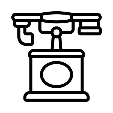 Sabit hat Telefon simgesi basit illüstrasyon