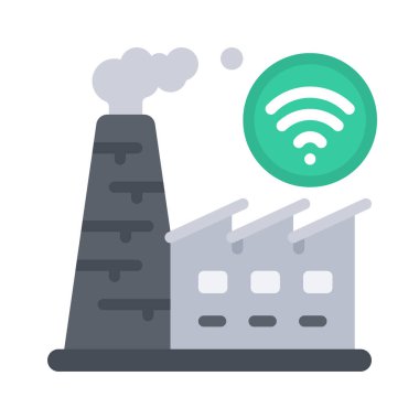 Smart Factory web simgesi vektör çizimi