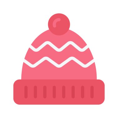 Bobble Şapka simgesi, vektör illüstrasyonu basit tasarım