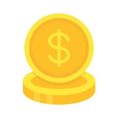 Dolar paraları düz vektör simgesi