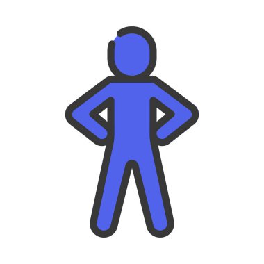 Gururlu Kişi simgesi, vektör illüstrasyonu basit tasarım