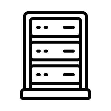 Veri Yığını simgesi, vektör illüstrasyonu  