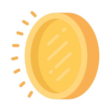 Bozuk para simgesi, vektör illüstrasyonu basit tasarım