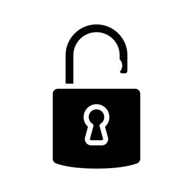  asma kilit ikon vektör çizimi 