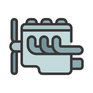 Motor simgesi vektör illüstrasyon tasarımı