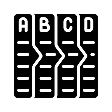 ABCD Kutuları simge vektör illüstrasyon tasarımı