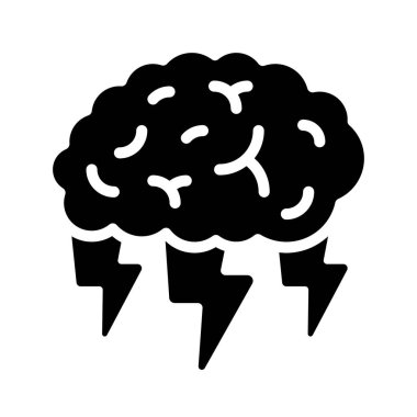 Beyin Fırtınası Web simgesi vektör illüstrasyonu
