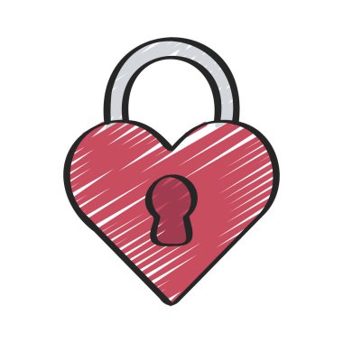 Kalp kilidi resimleme arkaplanı 