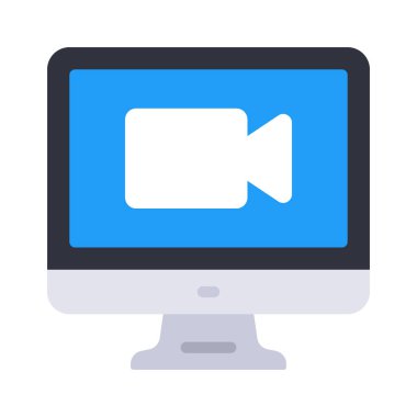 Video Çağrısı Web simgesi vektör çizimi