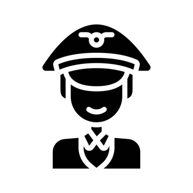 Pilot web simgesi vektör illüstrasyonu