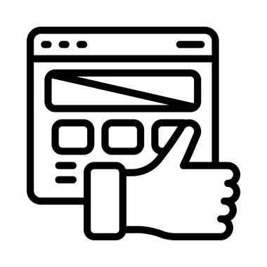 İyi UI web simgesi vektör illüstrasyonu