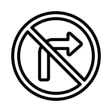 Sağa Dönüş ikonu vektör çizimi yok