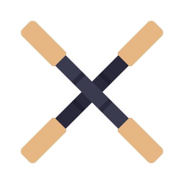 Üst üste binen Staffs simge vektör illüstrasyon tasarımı