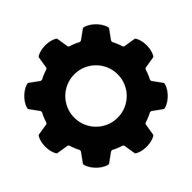 Beyaz arkaplanda çark vektör simgesi  