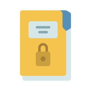 Çok Gizli Dosya simgesi, vektör illüstrasyonu