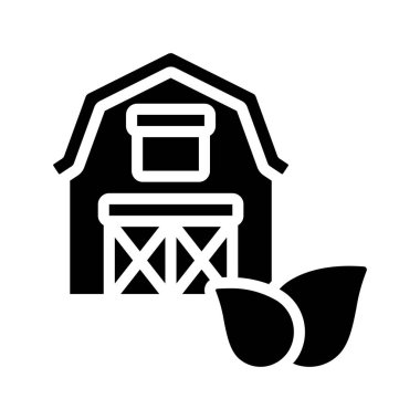 Vegan Çiftliği düz simgesi, vektör illüstrasyonu 