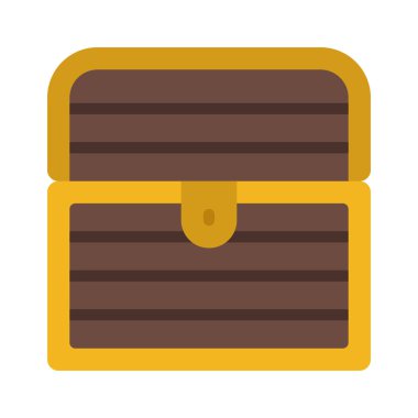 hazine sandığı web simgesi vektör illüstrasyonu