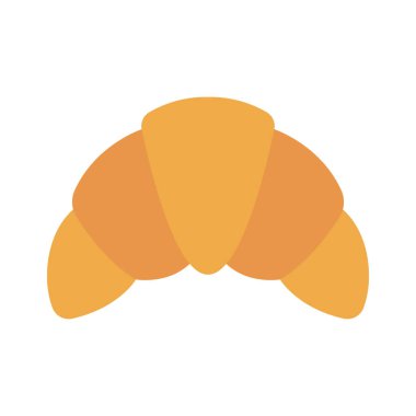 Kruvasan yassı ikon vektör çizimi 