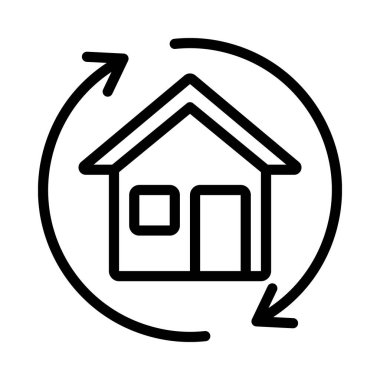 Konut Döngüsü Web simgesi vektör çizimi