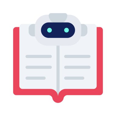 Makine Öğrenme simgesi, vektör illüstrasyonu                   