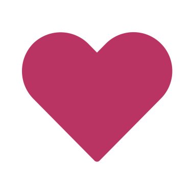 aşk kalp ikonu, vektör illüstrasyonu 