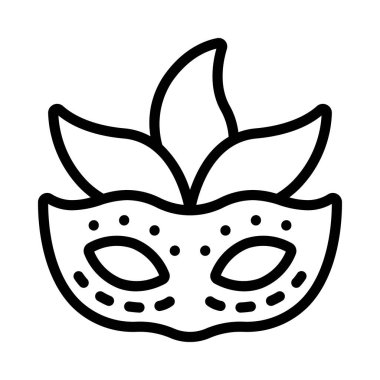 Parti Maskesi web simgesi vektör illüstrasyonu