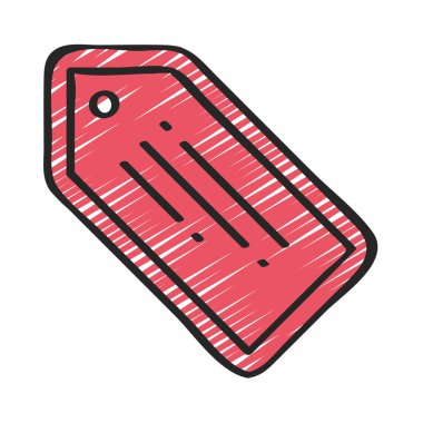 Modern etiket simgesinin vektör illüstrasyonu     