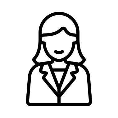 iş kadını web simgesi vektör illüstrasyonu