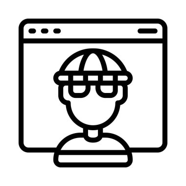 Web sitesi simgesi, vektör illüstrasyonu basit tasarım