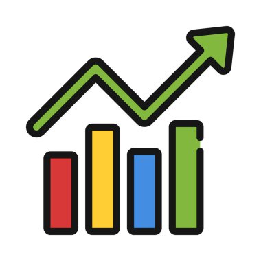  çubuk çizelgesi vektör illüstrasyonu 