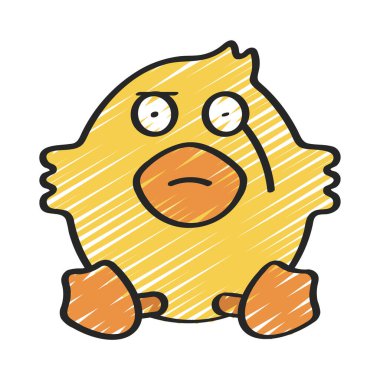 Müfettiş Düz Ördek ikonu, vektör illüstrasyonu 