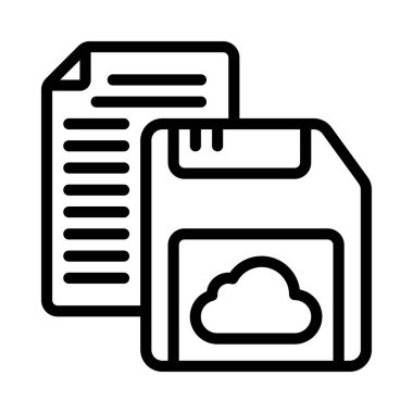 Belge simgesini, vektör resimlemesini kaydet 