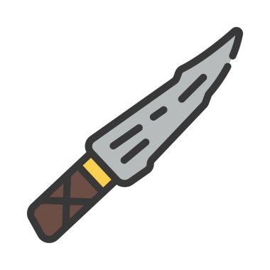  Hançer simgesi vektör çizimi tasarımı