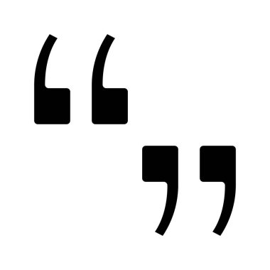 Alıntı İşaretleri simge vektör illüstrasyon tasarımı