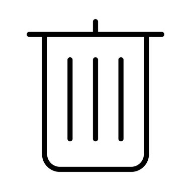 Bin Simgesi Basit Vektör İllüstrasyonu