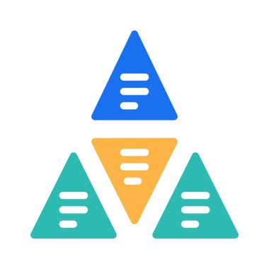 Bilgi Üçgenleri web simgesi vektör illüstrasyonu