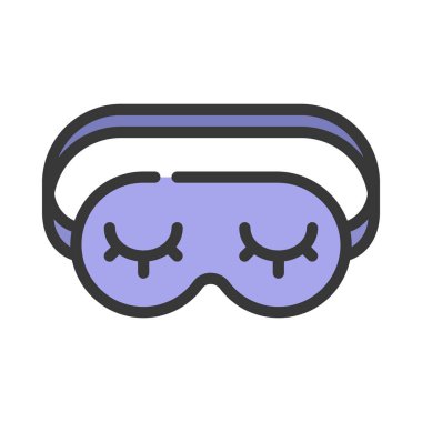 Göz Maskesi Web simgesi vektör çizimi