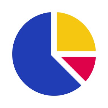 Pie Chart web simgesi vektör illüstrasyonu 