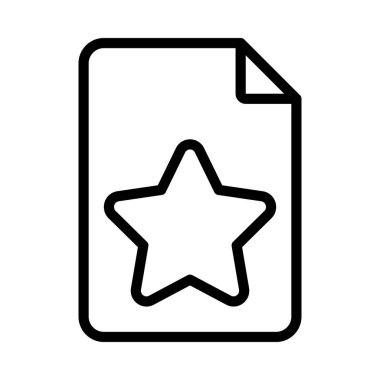 Yıldızlı Dosya simgesi, vektör illüstrasyonu