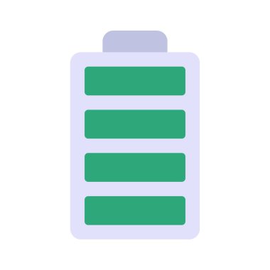 Tam Batarya ağ ikonu vektör illüstrasyonu