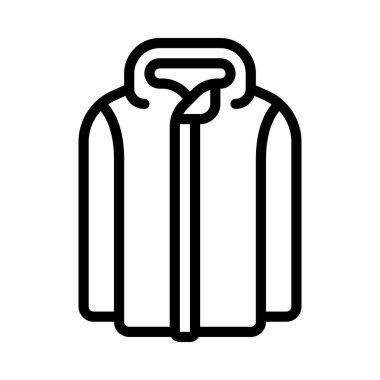 Paltolu düz simge, vektör illüstrasyonu 