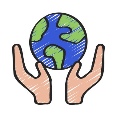 Gezegen web simgesi vektör illüstrasyonu