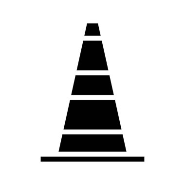 Güvenlik Konisi düz simgesi, vektör illüstrasyonu 