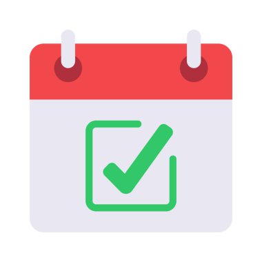 Takvim vektör simgesi, illüstrasyon  