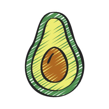 avokado web simgesi vektör çizimi
