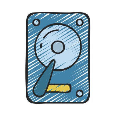 Sert sürücü düz simgesi, vektör illüstrasyonu 