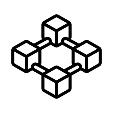 Engelleme zinciri vektör çizgisi simgesi tasarımı