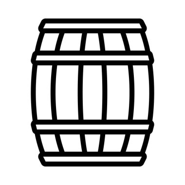 Tahta varil izole edilmiş ikon, vektör illüstrasyon tasarımı 